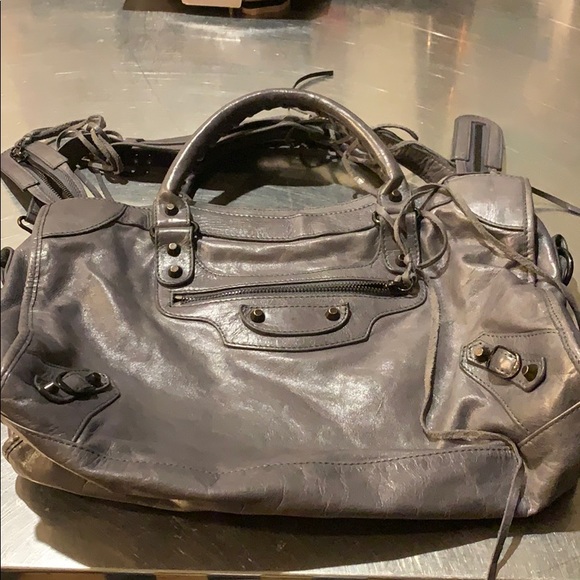 balenciaga silver purse